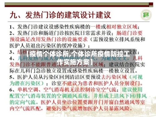 【疫情个体诊所,个体诊所疫情防控工作实施方案】