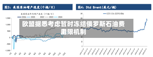 欧盟据悉考虑暂时冻结俄罗斯石油费用
上限机制